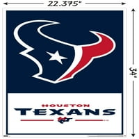 Хјустон Тексас-Логото Ѕид Постер, 22.375 34