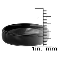Крајбрежен накит полиран црн позлатен не'рѓосувачки челик ринг -прстен