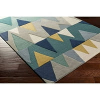Уметнички ткајачи геометриски форми модерни килими во областа, сина