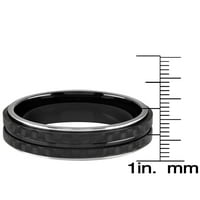 Крајбрежен накит од не'рѓосувачки челик јаглеродни влакна од жлеб удобност вклопување прстен