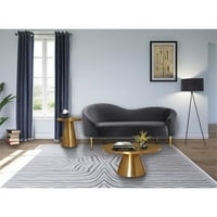Меридијански мебел Мартини четкана златна метална маса за кафе