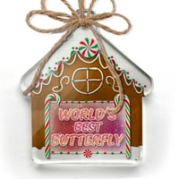 Украс Печатени Еднострани светови најдобра Пеперутка, среќни искри Божиќ Неонблонд