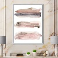 DesignArt 'Сини и розови облаци со беж дамки II' модерна врамена платна wallидна уметност печатење