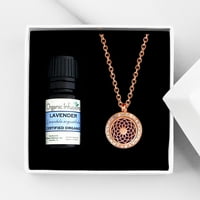 Anavia Dream Catcher Aromatherapy Mail Diffuser Crystal Leck Essuantase Essential Oil Set - розово злато ѓердан и масло од лаванда