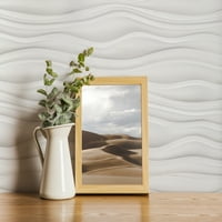 Innovera Décor 3D PVC Interlocking Wall Wallидни панели, дини бели, 24 24