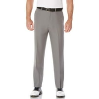 Машки рамни предни панталони за голф со проширување на половината