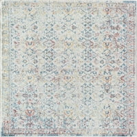 Килими Америка Атлас АТ25А ткаени флора Транзициски гроздобер област килим, 8'x10 '