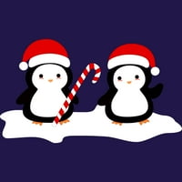 Божиќните пингвини се толку слатки Јуниори Виолетова Графичка Маичка-Дизајн Од Страна На Луѓето