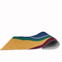 5 'круг едноставно Дејзи задебелени форми модерен и современ килим на областа Ченил, наутичка морнарица