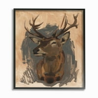 Sulpell Industries елени портрет сиво кафеаво животно сликарство врамена wallидна уметност од obејкоб Грин