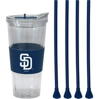 22oz MLB San Diego Padres Straist Tumbler со обоени пропелери за замена