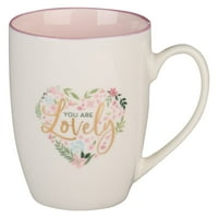Со Љубов Инспиративни Кафе Кригла За Жени, вие сте Прекрасна Розова Цветни Срце Злато Букви Мотивациски Кафе Чај Чаша За Нејзиниот