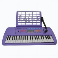 Клучна детска играчка електрична тастатура за пијано со микрофон - виолетова