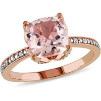 Карат Т.Г.В. Морганит и дијамант-акцент 10kt розово злато коктел прстен