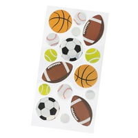 Clato Classic повеќебојни популарни спортски топки пластични налепници, парче