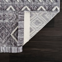 Обединети ткајачи Keya Leya модерен геометриски акцент килим, чад, 1'10 3