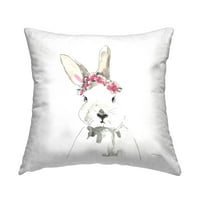 Tuphel Industries Цветен крунски зајаче зајаче печатено фрлање перници за перници од Камдон Креајс