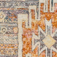 Уметнички ткајачи Ново Мексико Икат област килим, сина, 5'3 круг