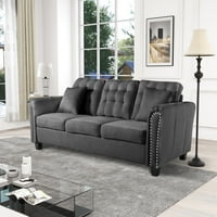 Morden Flare Arm Sofa, тапациран дизајн Futon троседот за дневна соба