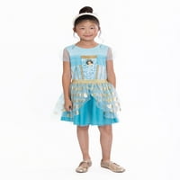 Девојки од Дизни принцеза Јасмин Косплеј фустан, големини 4-16
