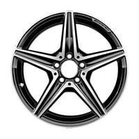8. Преиспитано ОЕМ Задното алуминиумско тркало, машинско сјајно црно, вклопува 2017- Mercedes C AMG 2 врати
