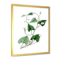 DesignArt 'Антички зелени лисја растенија IX' Традиционална врамена уметност печатење