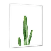 DesignArt „Зелен кактус југозападен фабрика“ Тропски врамен уметнички принт
