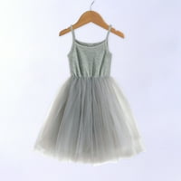 Mafytytpr Девојки Се Облекуваат Дозвола под 5$ Дете Деца Бебе Девојки Мода Симпатична Еднобојна Трегери Мрежа Принцеза Фустан