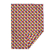 Плишано Ќебе За Фрлање Минки, 50 70 - Триаголници Бои На Знамето На Колорадо Во Средината На Векот Модерни Геометриски Форми Планини Печатење Ќебе Со Лажица