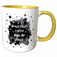 Хокус Покус Кафе Направи Ме Фокус-смешни ноќта На Вештерките Хумор Вештерки Магија 11оз Двобојна Жолта Кригла кригла-317312-8