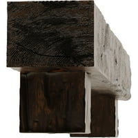 Екена мелница 4 H 6 D 48 W Riverwood Fau Wood Camplace Mantel Kit W alamo Corbels, Premium AdEd