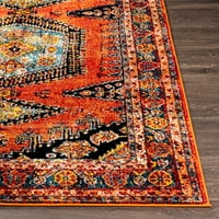 Уметнички ткајачи Серапи портокал 6'7 9'6 Традиционален килим за област на правоаголник