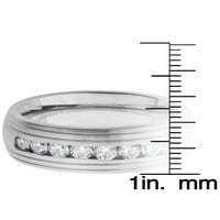 Крајниот канал за накит постави кубни цирконија титаниум прстен
