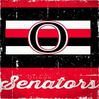 Отава Сенатори - Ретро Логото Ѕид Постер, 22.375 34