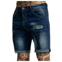 фармерки за машки обичен патент дупка за летање фармерки тесни шорцеви панталони џеб панталони за перење