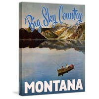 Мармонт Хил - Патување Монтана Сликарство печатење на завиткано платно
