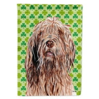 Каролини Богатства SC9733CHF Otterhound Среќа Shamrock Свети Патрикс Ден Знаме Платно Куќа Големина, Куќа Големина, разнобојни