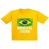 Непријатни Стилови Бразилска Кошула За Деца Бразилско Знаме Младинска Кошула Фудбалски Подарок