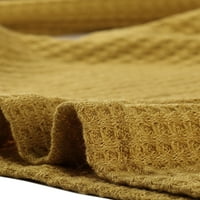 Уникатни поволни цени за женски вафли плетени долги ракави против џемпери за пулвер на вратот