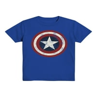 Графичка маица со кратки ракави на капетан Америка, големини 4-18