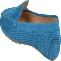 Collectionенска колекција на списанија Halsey Moc Pordoed Laafer Blue Perforated Fau Suede m