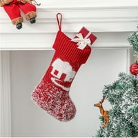 Божиќни Украси ДОЗВОЛА ЗАКОН БОЖИЌНА Декорација Чорапи Фестивал Печатење Торба За Подароци Приврзок Торба За Бонбони Црвена,