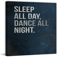 Спијте цел ден, танцувајте цела ноќ сликајќи печатете на завиткано платно