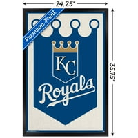 Канзас Сити Ројалс 24.25 35.75 Врамени Логото Постер