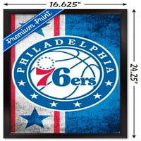 Филаделфија 76ерс - Лого Ѕид Постер, 14.725 22.375