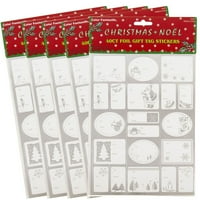 Налепници За Божиќни Подароци Од Хартиена Фолија, Сребро, 40 Пакувања