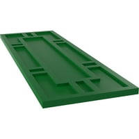 Ekena Millwork 15 W 62 H TRUE FIT PVC HASTINGS FIXED MONT SULTERS, VIRIDIAN GREEN