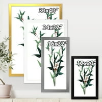 Дизајн на „Антички зелени лисја Растенија VIII“ Традиционално врамен уметнички принт