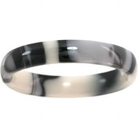 Полу-рунда црно-бел прстен за стабилно прстен
