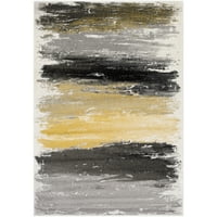 Уметнички ткајачи Пепин Апстрактна област килим, жолта, 2 '2'11